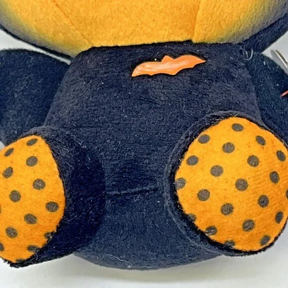 Hello Kitty Halloween Bat By TY Beanie Babies Orange & Black 6" Plush Toy NWT - Picture 4 of 12